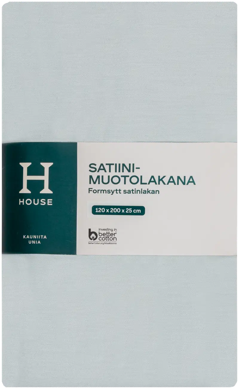 Простыня House сатин 120х200х25 см серый (цвет Серый)