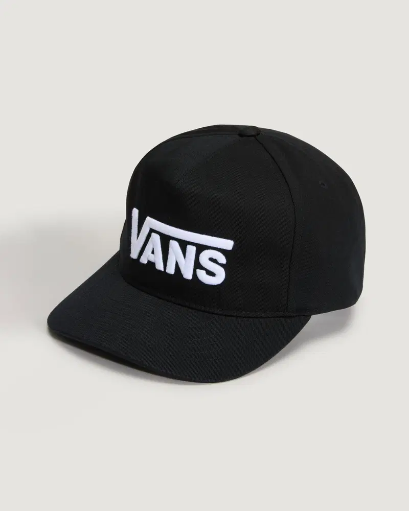 Мужская кепка Snapback с логотипом Vans Drop V (размер ОДИН РАЗМЕР, цвет ЧЕРНЫЙ)