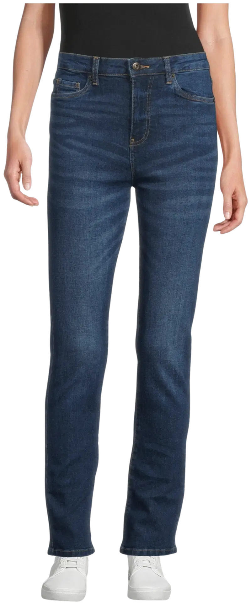 Домашние женские джинсы Slim Fit (размер XS, цвет Средний синий)
