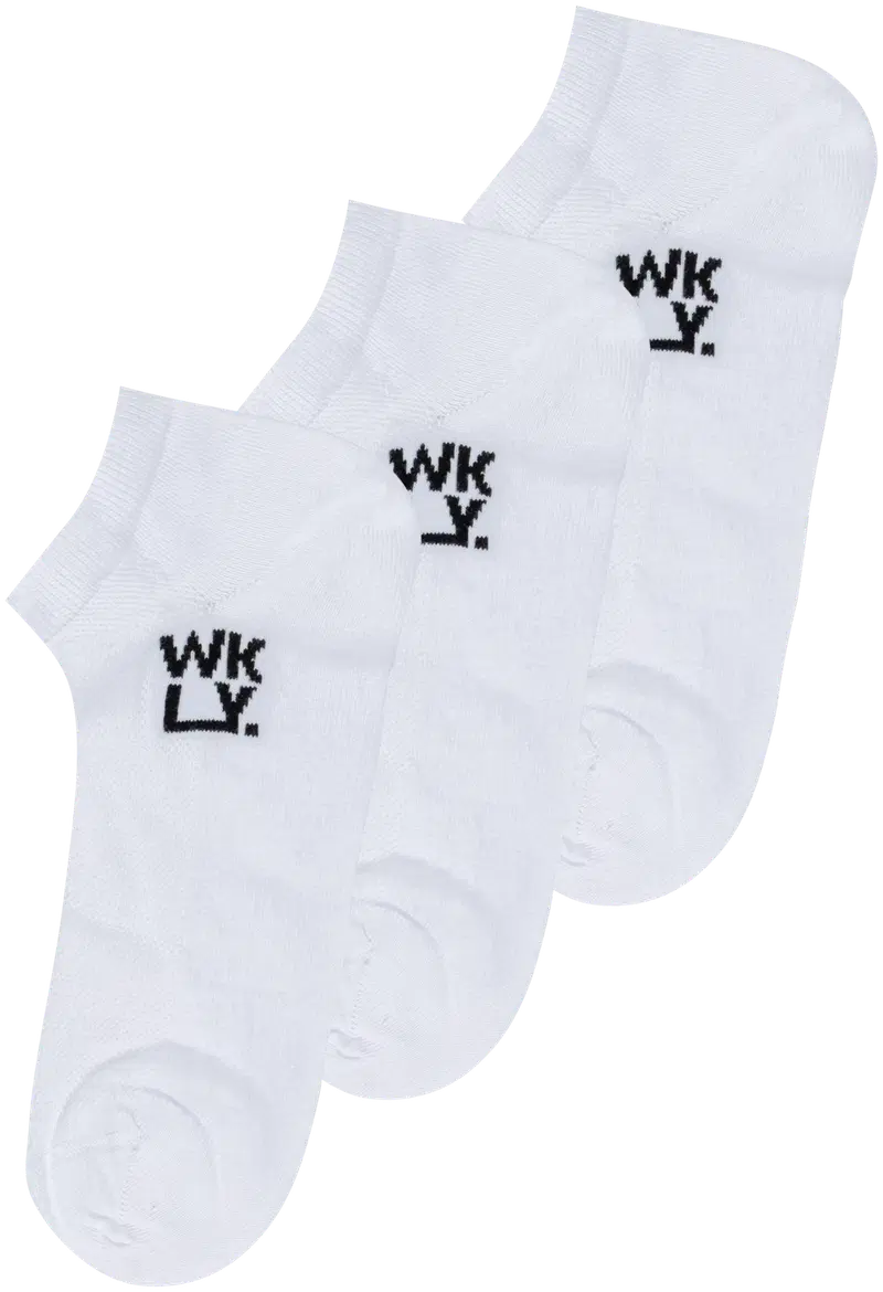 ВКЛ. носки-кеды унисекс 193W062602, 3 шт. (размер 39-42, цвет БЕЛЫЙ)