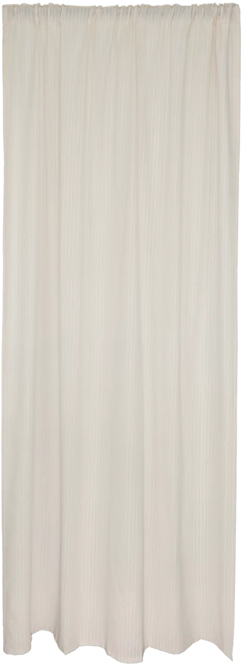 Штора для дома Pinstripe 140х250 см, кремовый (цвет от белого)