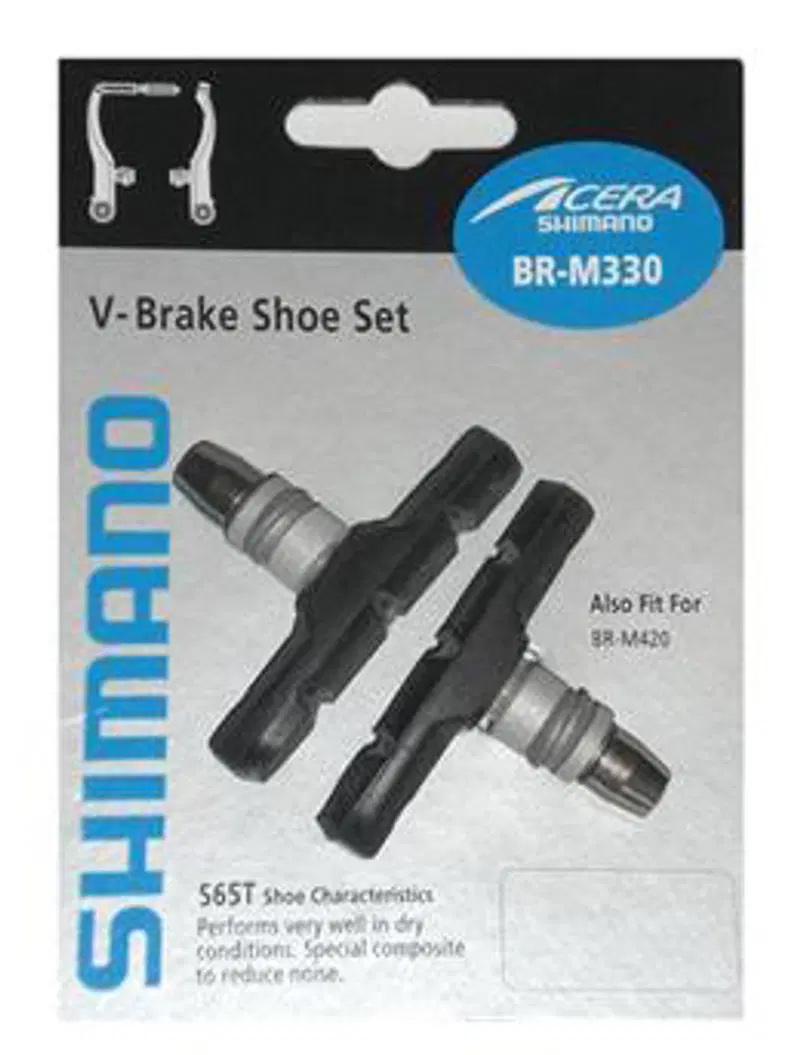 Shimano V-тормозная колодка с гайками 65 мм. (цвет Черный)