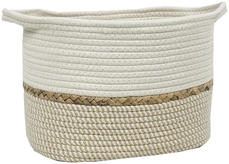 Корзина для дома с ручками CTS24018 (цвет бежево-белый)