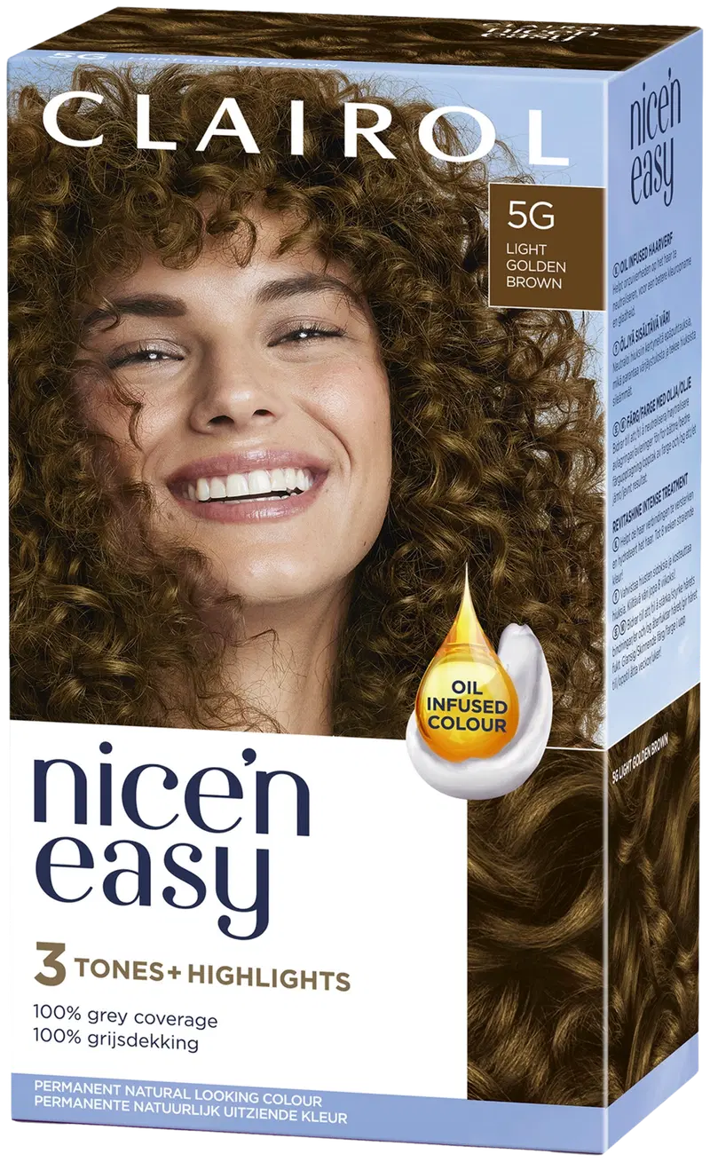 Стойкая краска Clairol Nice'n Easy 5G золотисто-коричневый