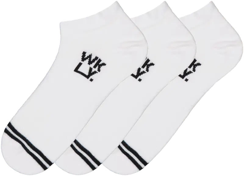 ВКЛ. носки-кеды унисекс 193W062502, 3 шт. (размер 39-42, цвет БЕЛЫЙ)