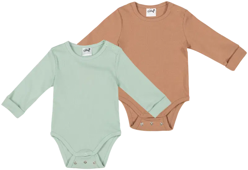 Ciraf baby Ribbiebody 250B252922, 2 шт. (размер 56, цвет Спрей для серфинга и теплый серо-коричневый оттенок)