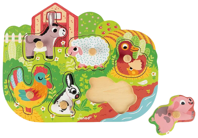 Пазл Janod Button Животные на ферме