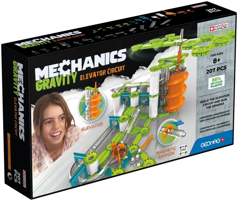 Магнитный конструктор Geomag Mechanics Gravity Elevator, 207 деталей