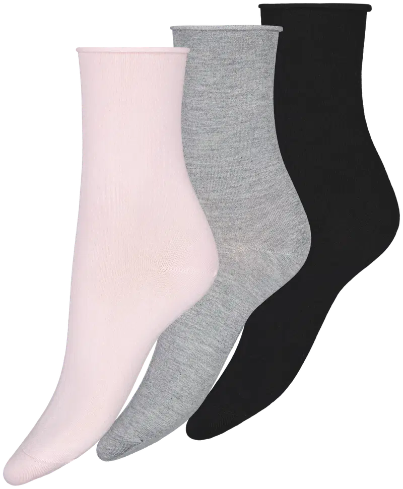 Женские носки до щиколотки Vogue Bamboo Comfort Top Socks, 3 пары носков (размер 36-38, цвет Розуотер)