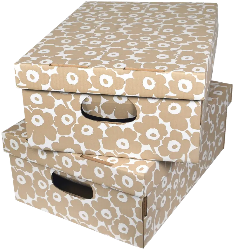Домашняя коробочка Marimekko Unikko бежевый 2шт/коробка (цвет бежевый)