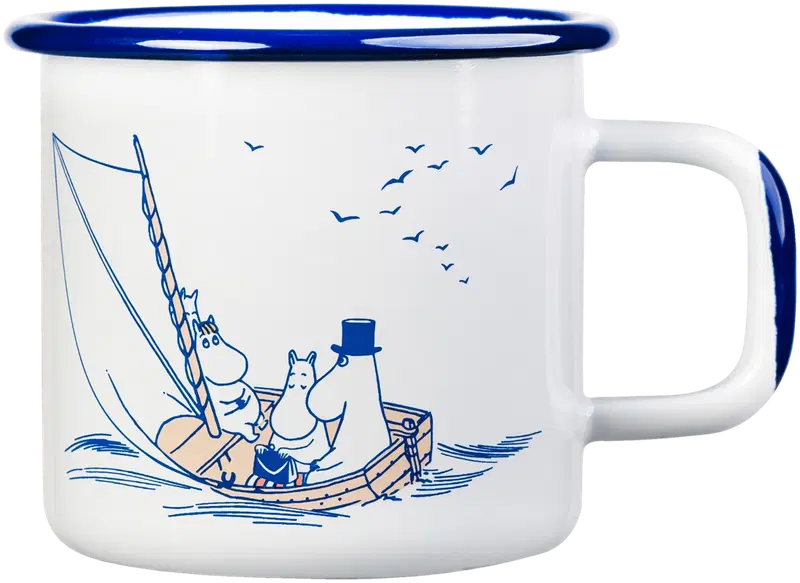 Эмалированная кружка Muurla Moomin Sailors 3.7дл (цвет белый)