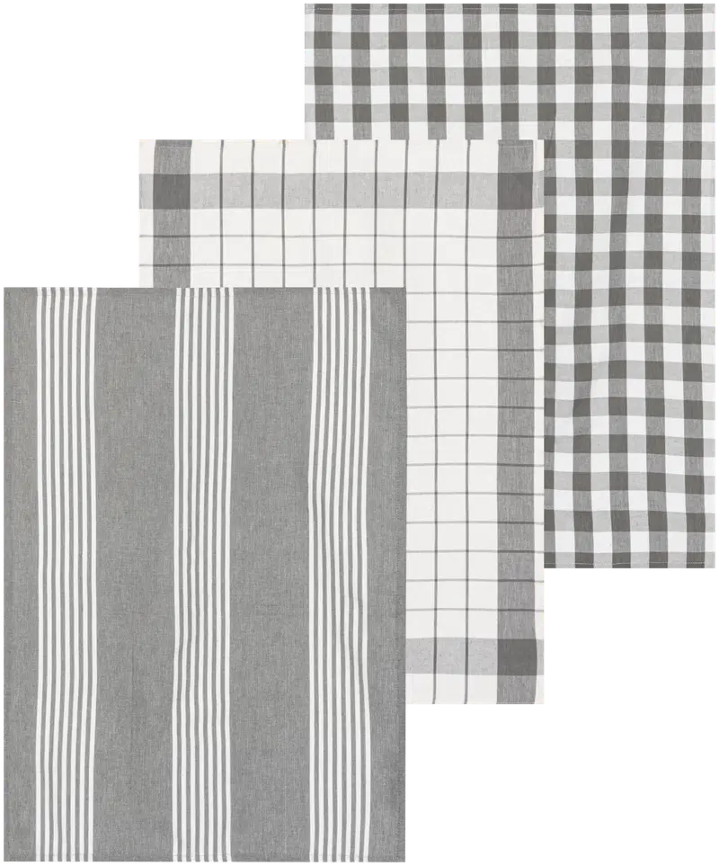Полотенца кухонные Tex Home Stripes 3 шт серый (цвет СЕРЫЙ)
