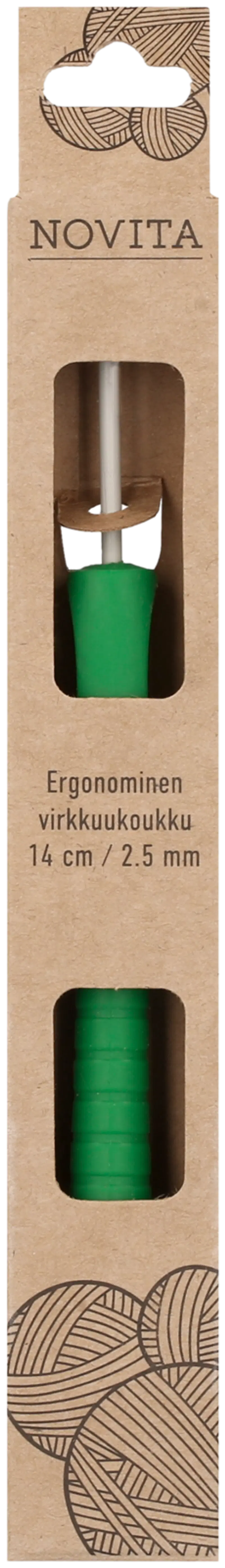 Крючок Novita Ergonomic 14 см 2,5 мм (цвет АЛЮМИНИЙ)