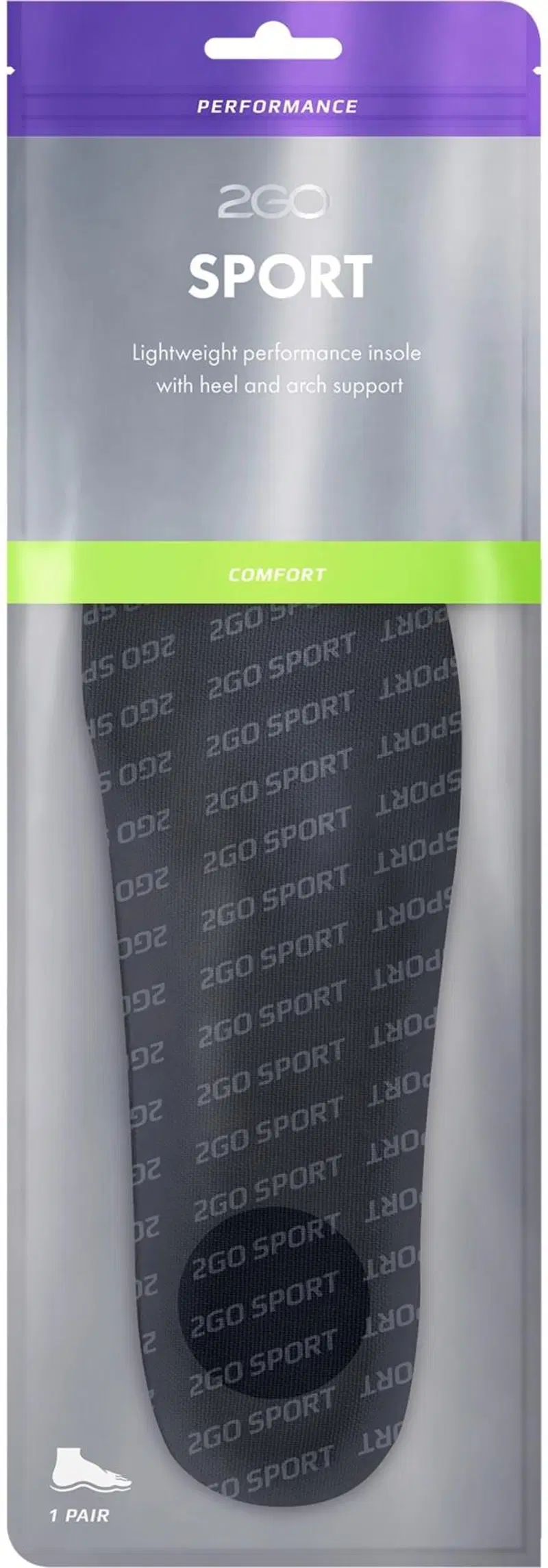 Легкая стелька 2GO Sport для повседневной обуви 38/39