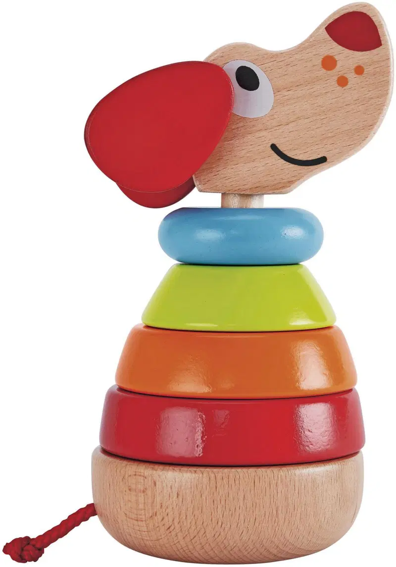 Штабелируемая собака Hape Pepe с голосом 1 год+ 6 деталей
