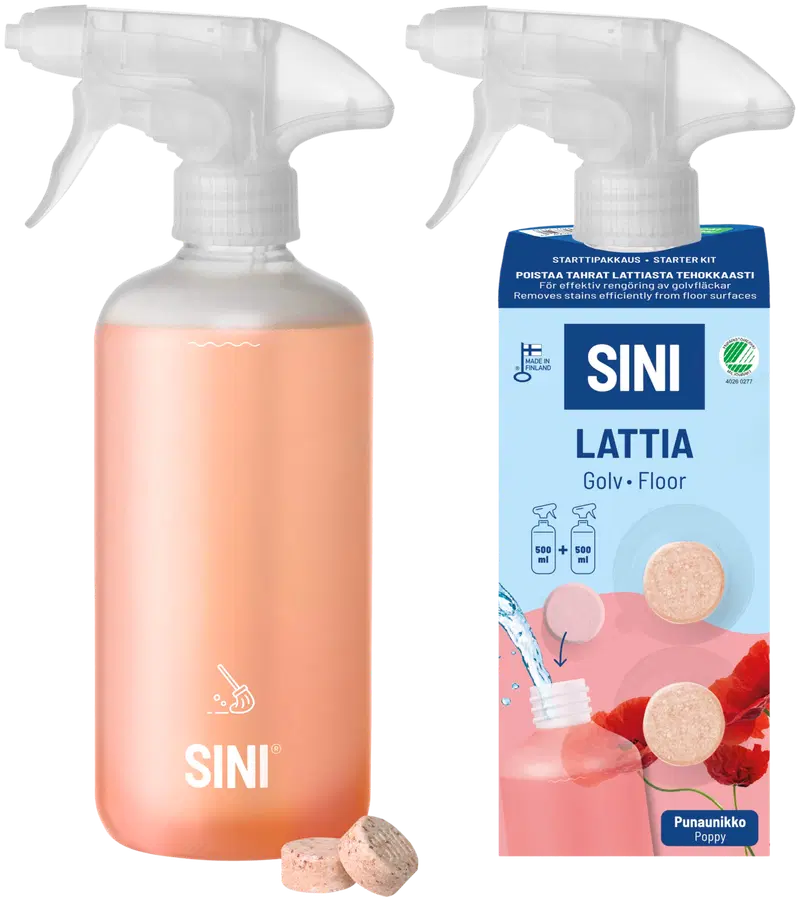 SINI Средство для мытья полов, стартовый пакет – флакон + 2 таблетки