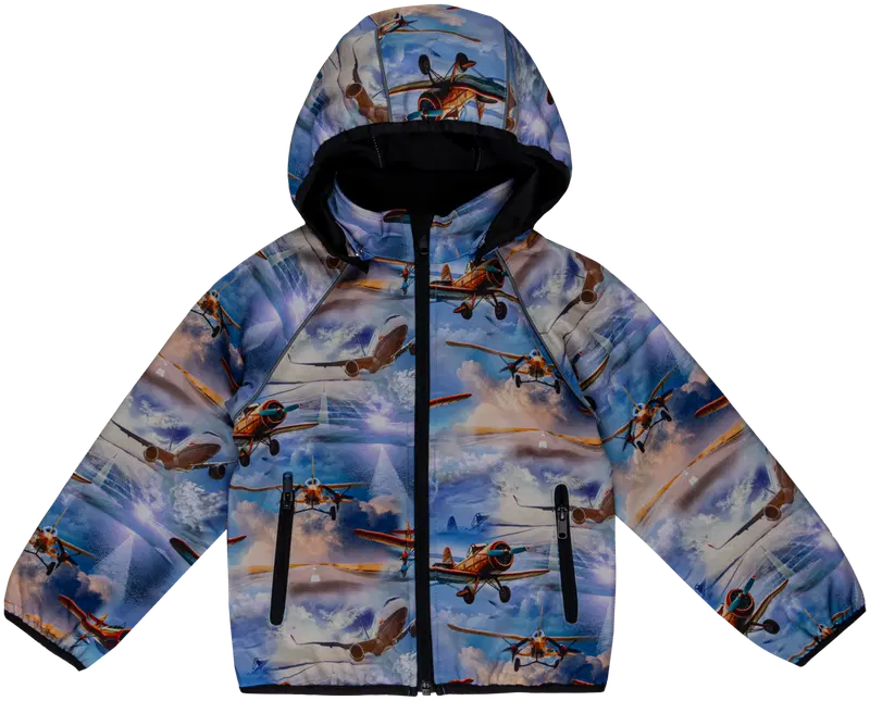 Детская куртка Softshell с непромокаемым рисунком Ciraf 252C07262D (размер 98, цвет СИНИЙ АОП)