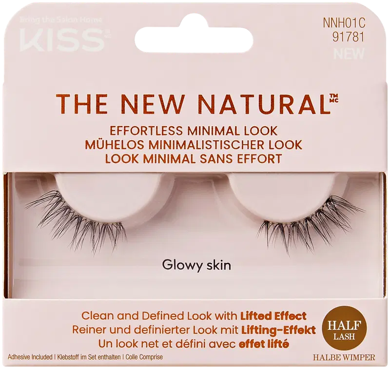 Накладные ресницы Kiss The New Natural Glowy Skin, 1 пара