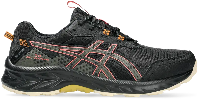 Женские кроссовки ASICS для бега по пересеченной местности GEL-Venture 10 Водонепроницаемые (размер 6, цвет черный/коричневый камень)