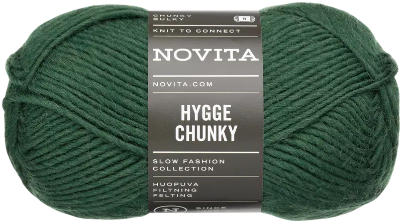 Пряжа Novita Hygge Chunky 100 г лес 380 (цвет лес)