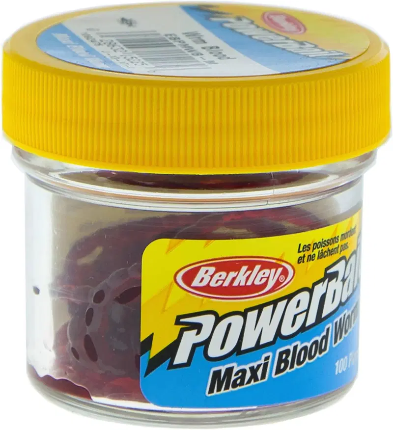 Berkley PowerBait Surviainen toukka Maxi, Blood Red (цвет Красный)