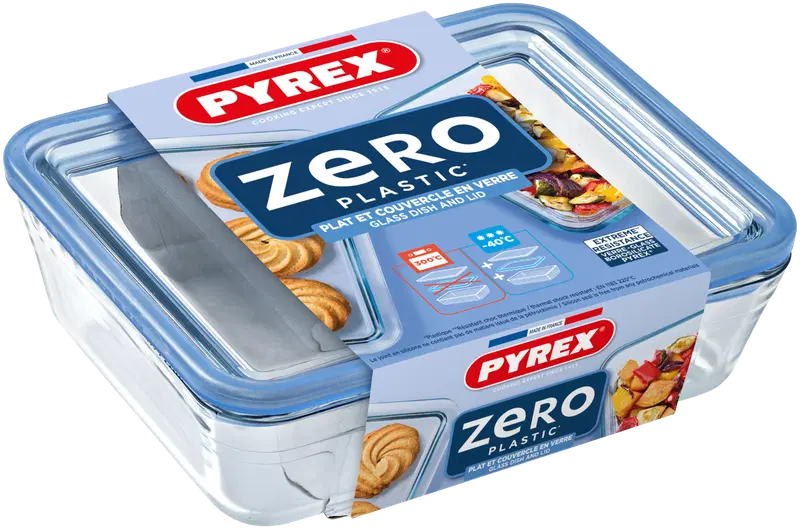 Блюдо из стекла Pyrex со стеклянной крышкой 22 x 17 x 6 см 1,5 л Pure Glass