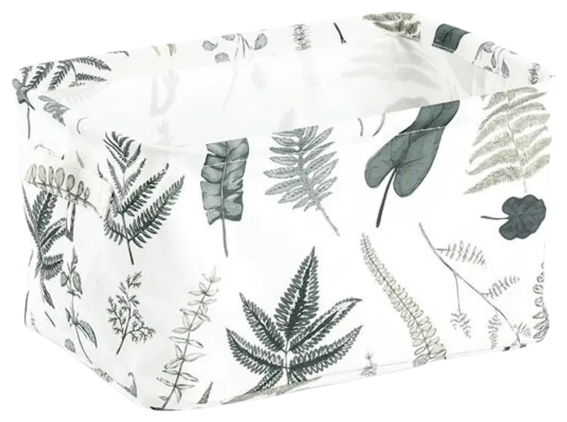 Корзина для хранения Zeller Leaf 28x21x16 см (цвет белый/зеленый)