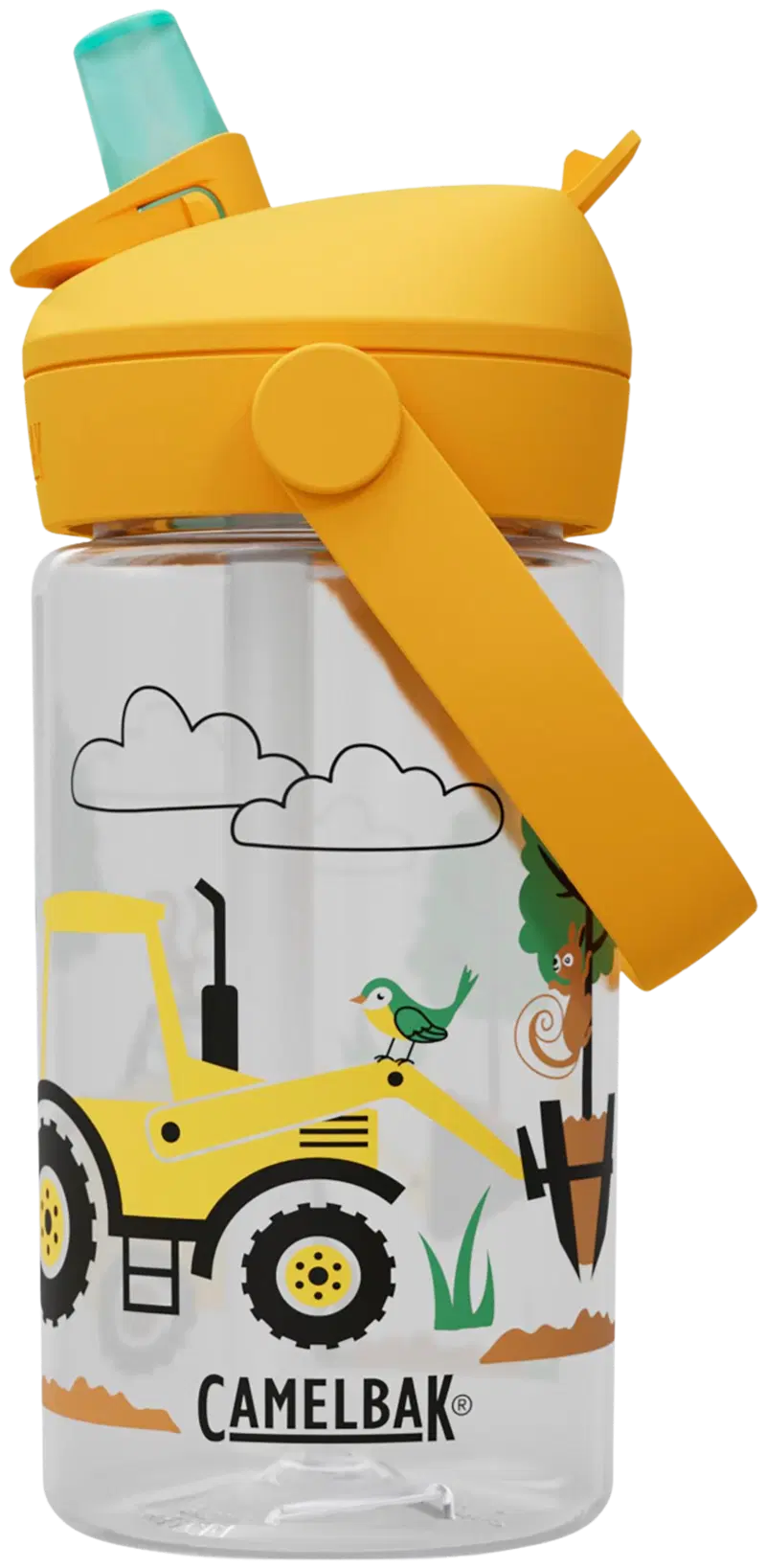 Бутылка для питья Camelbak с соломинкой Thrive Flip Straw Kids 0,4 л Тракторы (цвет Тракторы и деревья)