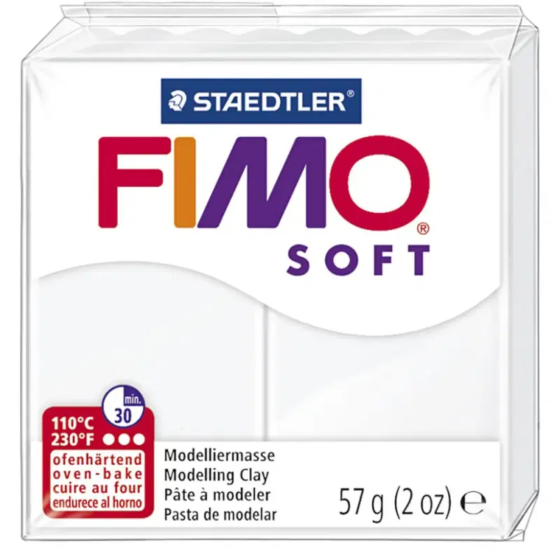 Глина для лепки FIMO Soft белая 57 г (цвет Белый)