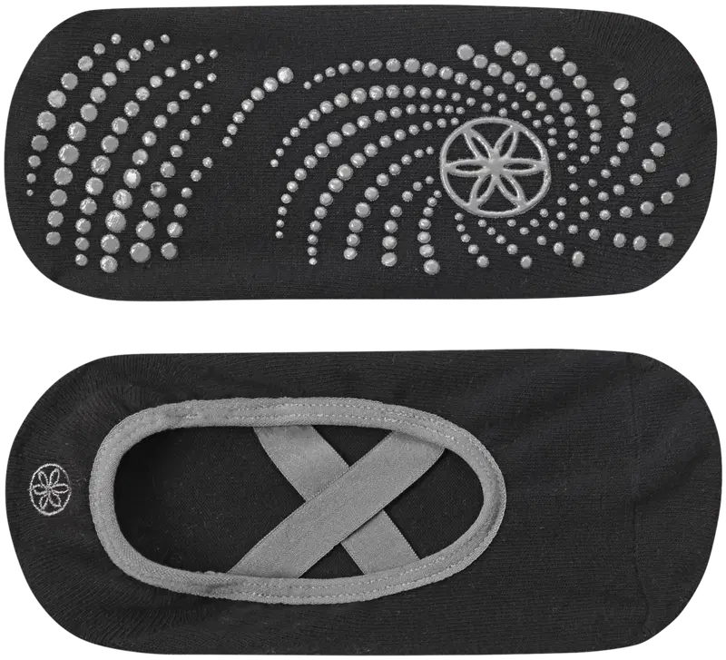 Носки для йоги Gaiam Grippy Yoga Barre (размер С/М, цвет ЧЕРНЫЙ)