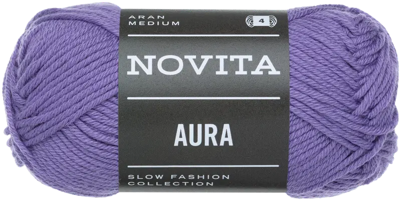 Novita хлопковая нить Aura 50 г интуиция (цвет интуиция)