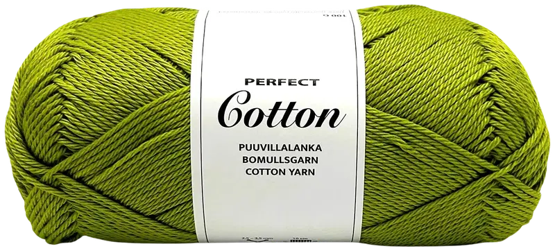 Хлопковая нить Perfect Cotton 100г зеленая (цвет зеленый)