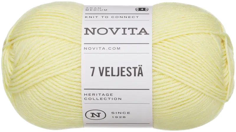 Нитка Novita 7 от Velje 100г желтая роза 222 (цвет желтая роза)