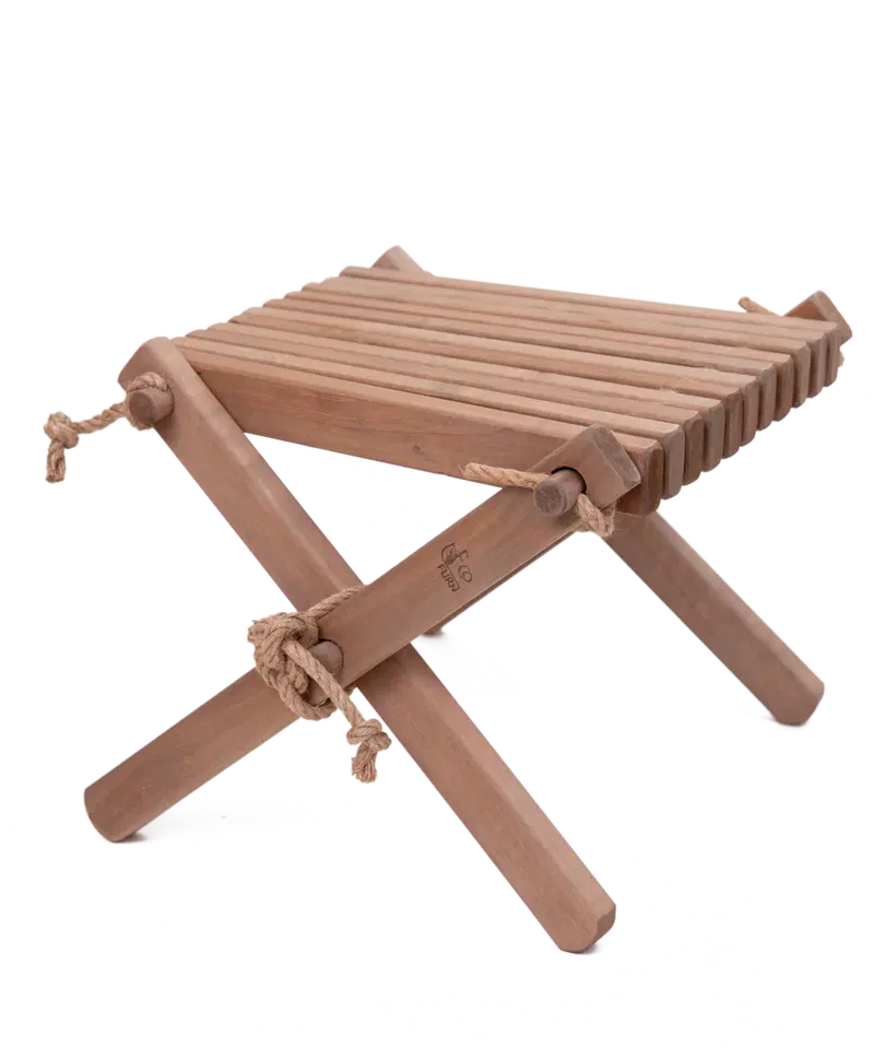 EcoFurn® Lilli стол/подставка для ног дегтярно-серый, ольха, промасленный (цвет серый)