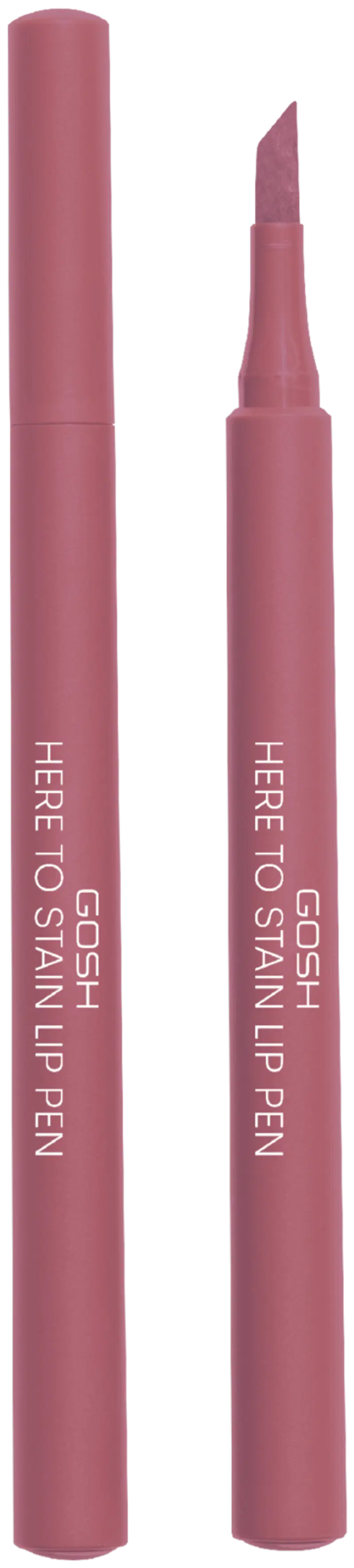 Gosh Here To Stain Lip Pen - Ручка для губ Coffee Stain 1мл (размер 1 мл, цвет Ягодное пятно)
