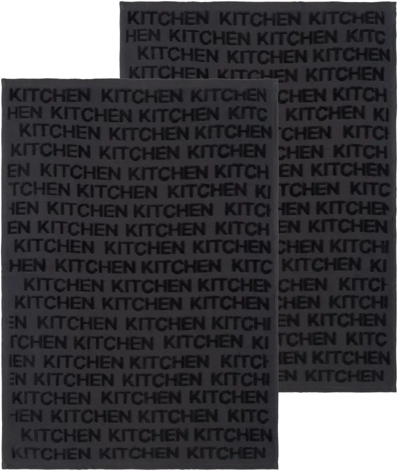 Полотенце кухонное кухонное кухонное 2 шт антрацит (цвет черный)