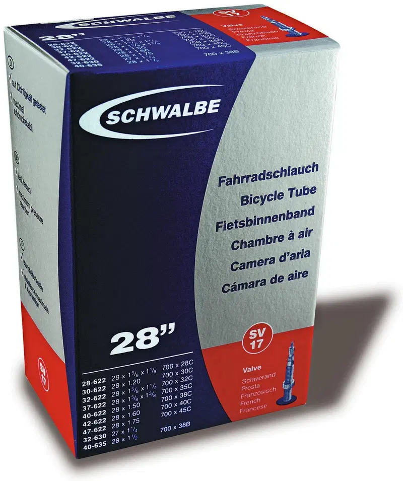 Велосипедная внутренняя покрышка Schwalbe 28 дюймов 28/47-622/635 sv17 40 мм (цвет Черный)