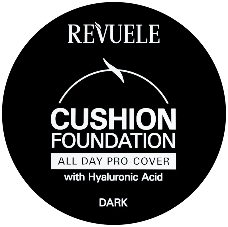Тональный крем Revuele Cushion разглаживает и сглаживает неровности кожи. (размер 9 г, цвет Темный)