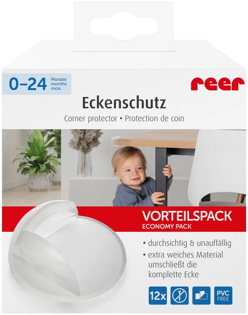 Защитные уголки Reer 12 шт, прозрачные