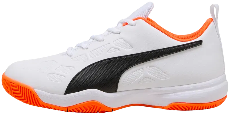 Детская обувь для домашних игр Puma Tenaz Jr. (размер 1, цвет Пума Белый-Пума Черный-Оранжевый)