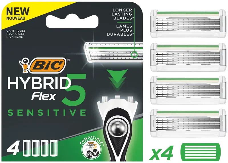 Запасные лезвия BIC Hybrid 5 Sensitive