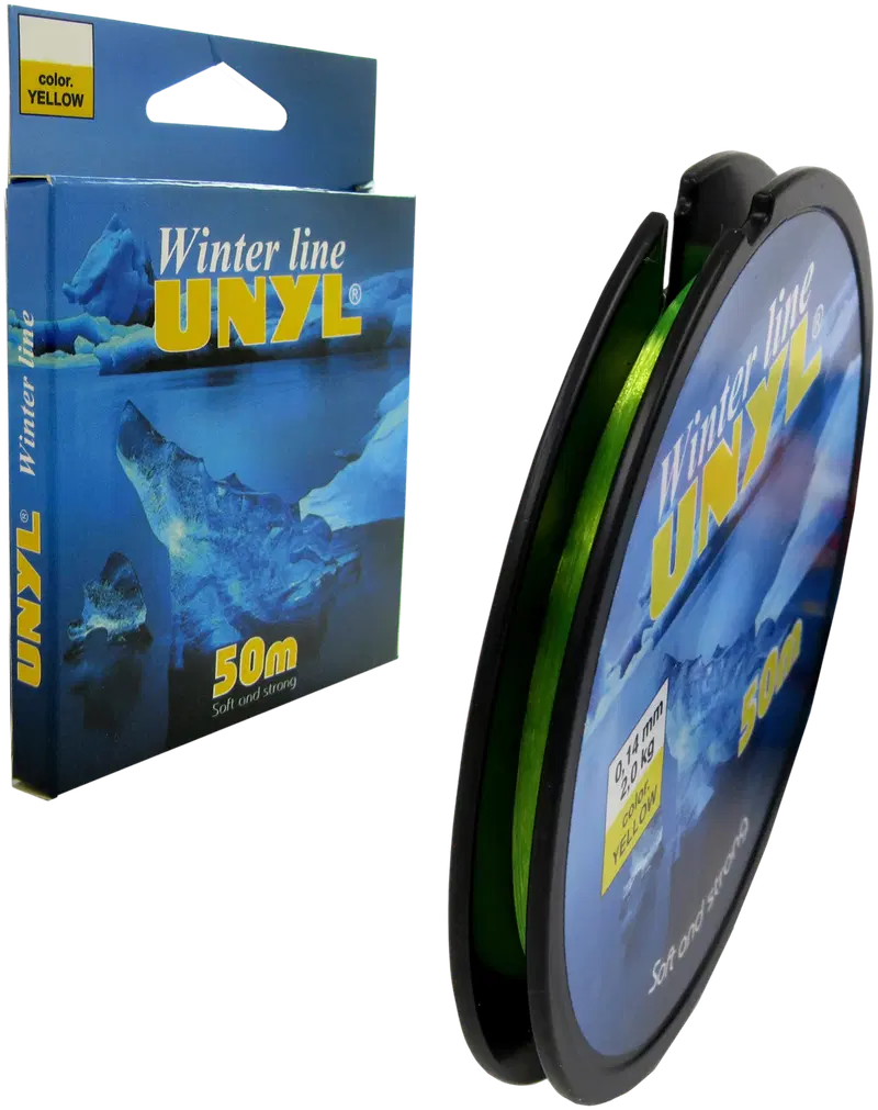  Леска Unyl зимняя леска 50 м/0,22 мм (цвет ЖЕЛТЫЙ)