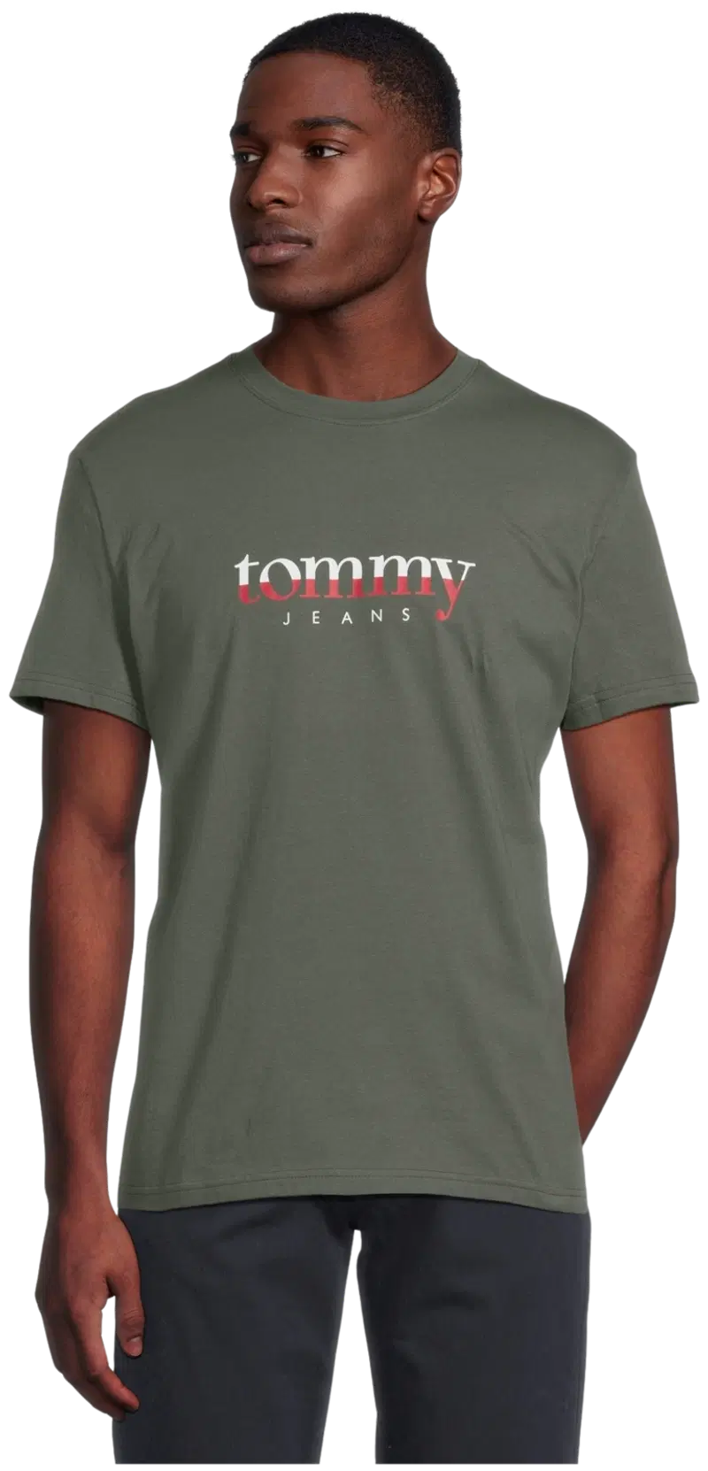 Мужская футболка Tommy Hilfiger DM0DM21978 (размер С, цвет оловянный зеленый)