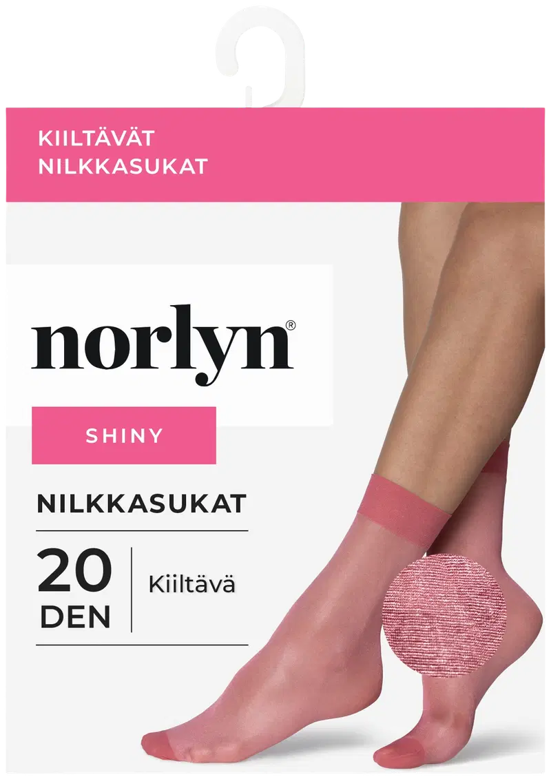 Женские носки Norly Блестящие, 20ден. (размер 36-41, цвет Гранатовая Роза)