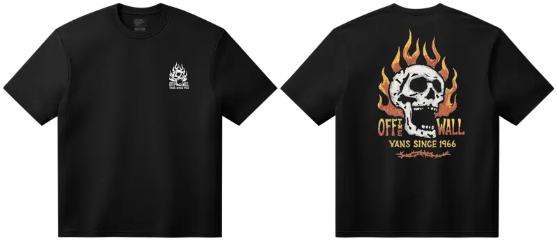 Мужская футболка Vans Off the Wall Fever (размер С, цвет ЧЕРНЫЙ)