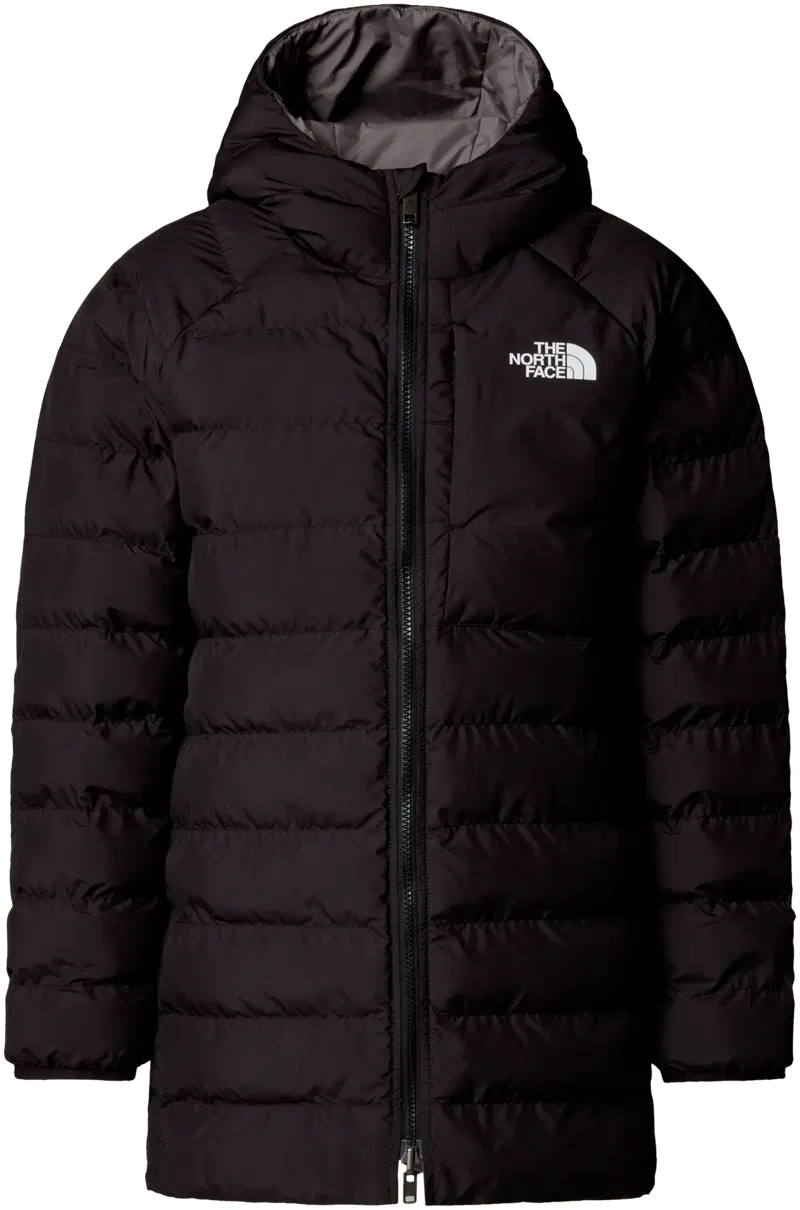 Молодежная двусторонняя зимняя куртка The North Face G REV. ПЕРРИТО ПАРКА (размер ХL 155-160, цвет ТНФ черный)