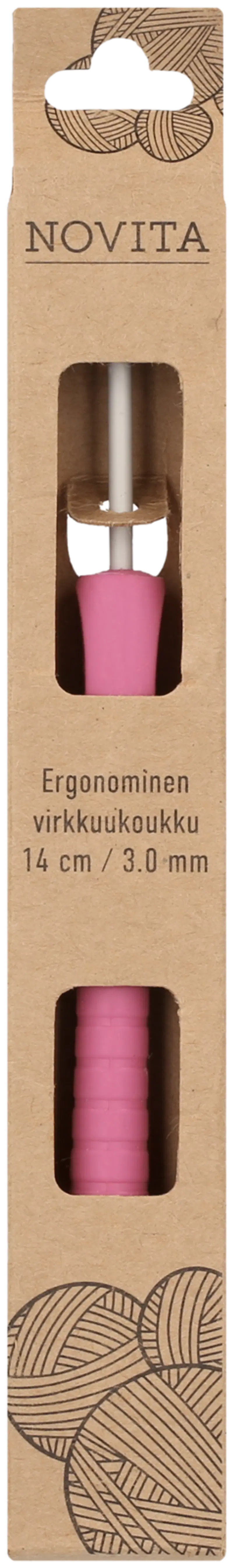 Крючок Novita Ergonomic 14 см 3 мм (цвет АЛЮМИНИЙ)