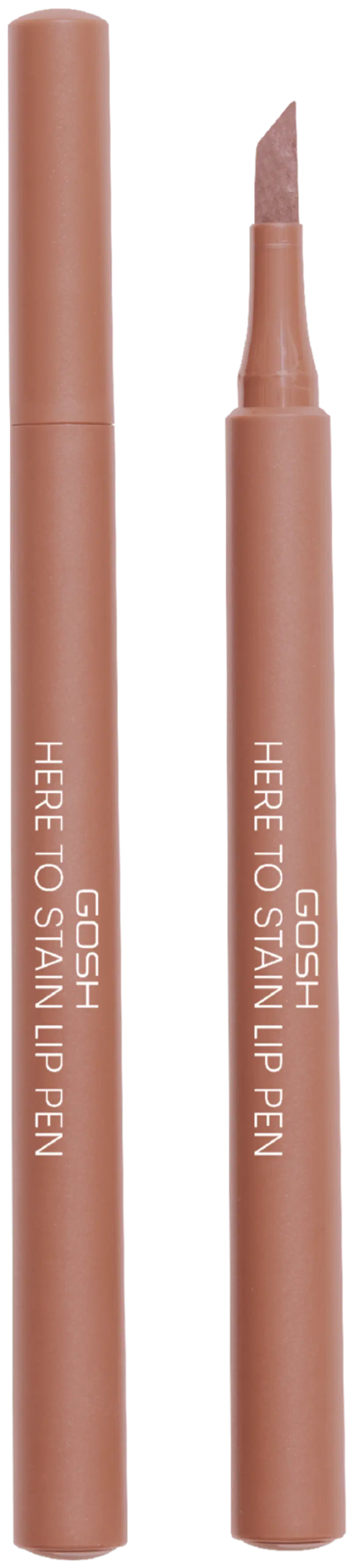 Gosh Here To Stain Lip Pen - Ручка для губ Coffee Stain 1мл (размер 1 мл, цвет Пятно мокко)