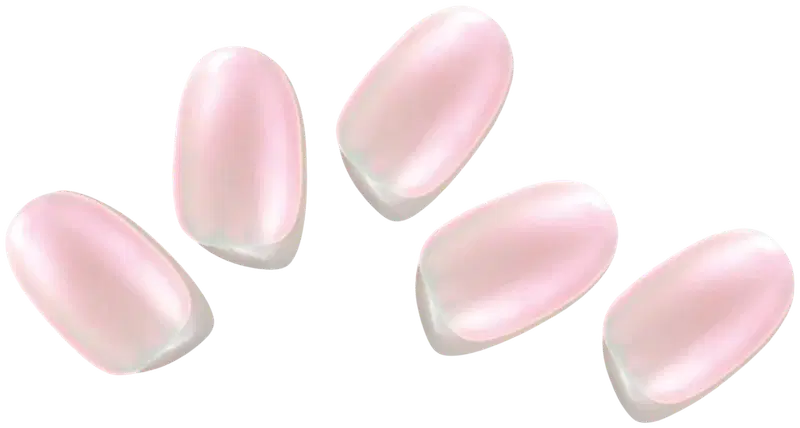 Гелевая наклейка для ногтей EDGEU Mirror Milk Pink