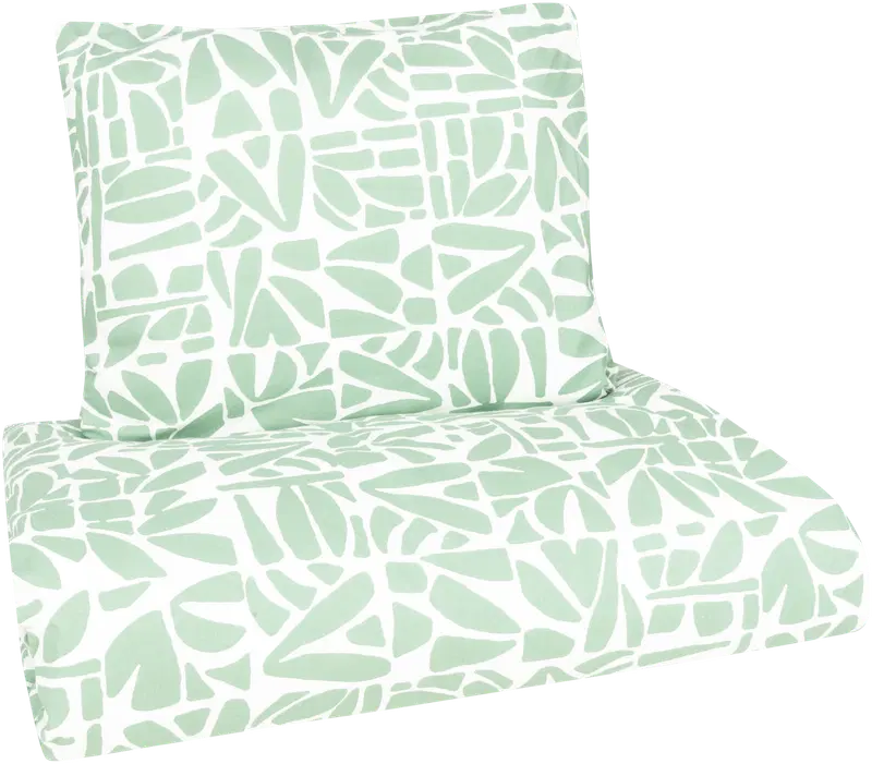 Комплект пододеяльников для дома Leaf Square 8970 150 x 210 +55 x 65 см зеленый (цвет зеленый)